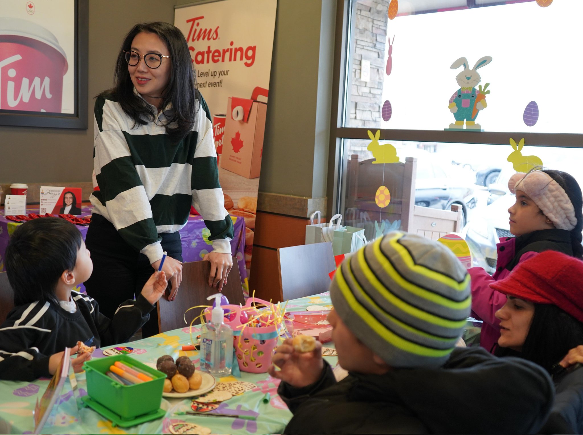 Celebrating Easter with Neighbours at Tim Hortons